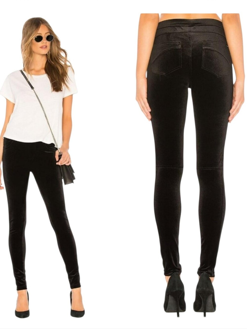 Anthropologie Sanctuary Velvet Grease Black Leggings